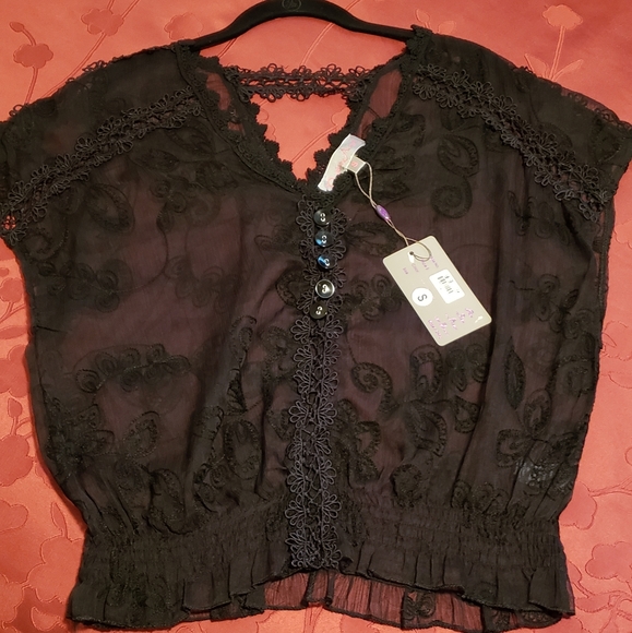 Pretty Angel Tops - Pretty Angel smock waisted top